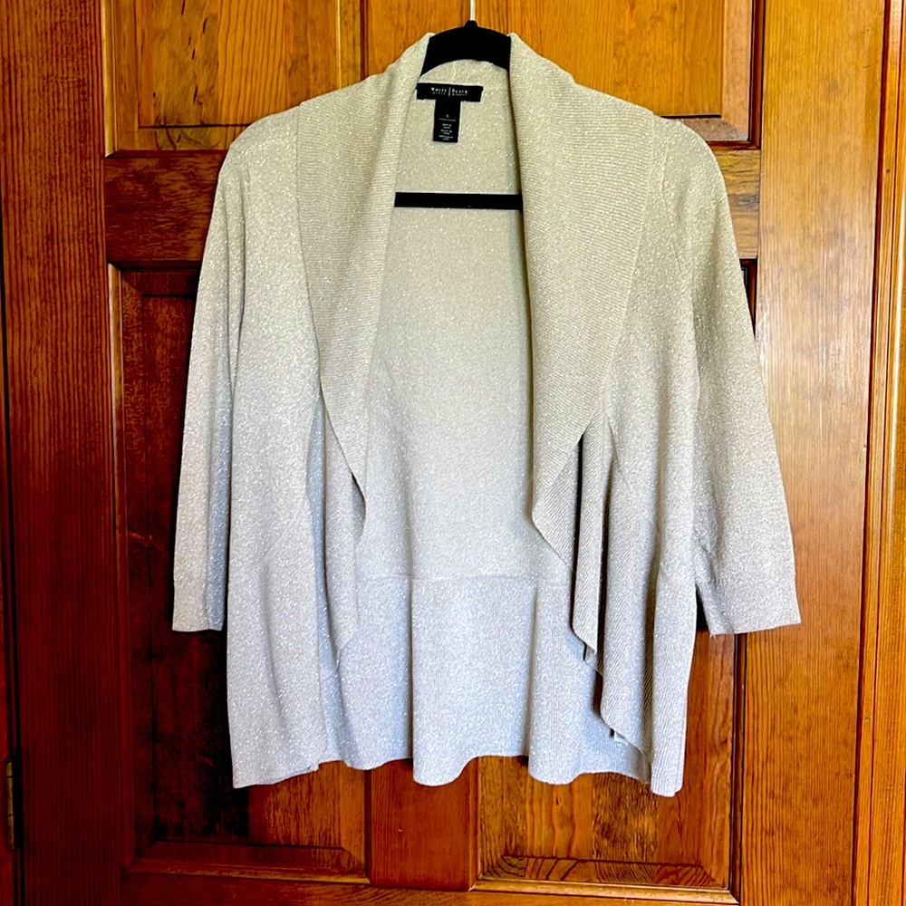 White House‎ Black Market Peplum Cardigan